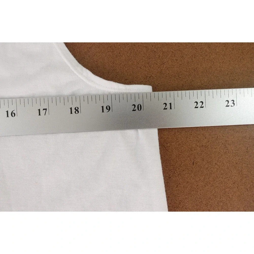 Reebok Men's Size XL White Black Logo Sleeveless Pullover T-Shirt - Picture 6 of 8